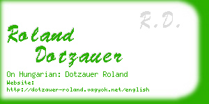 roland dotzauer business card